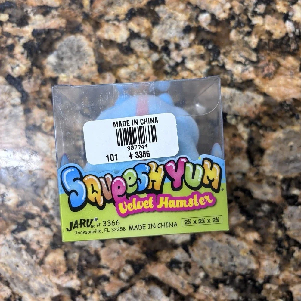 Five Below Squeesh Yum Velvet Hamster BLUE Squishy Fuzzy Sensory/Stress Toy New